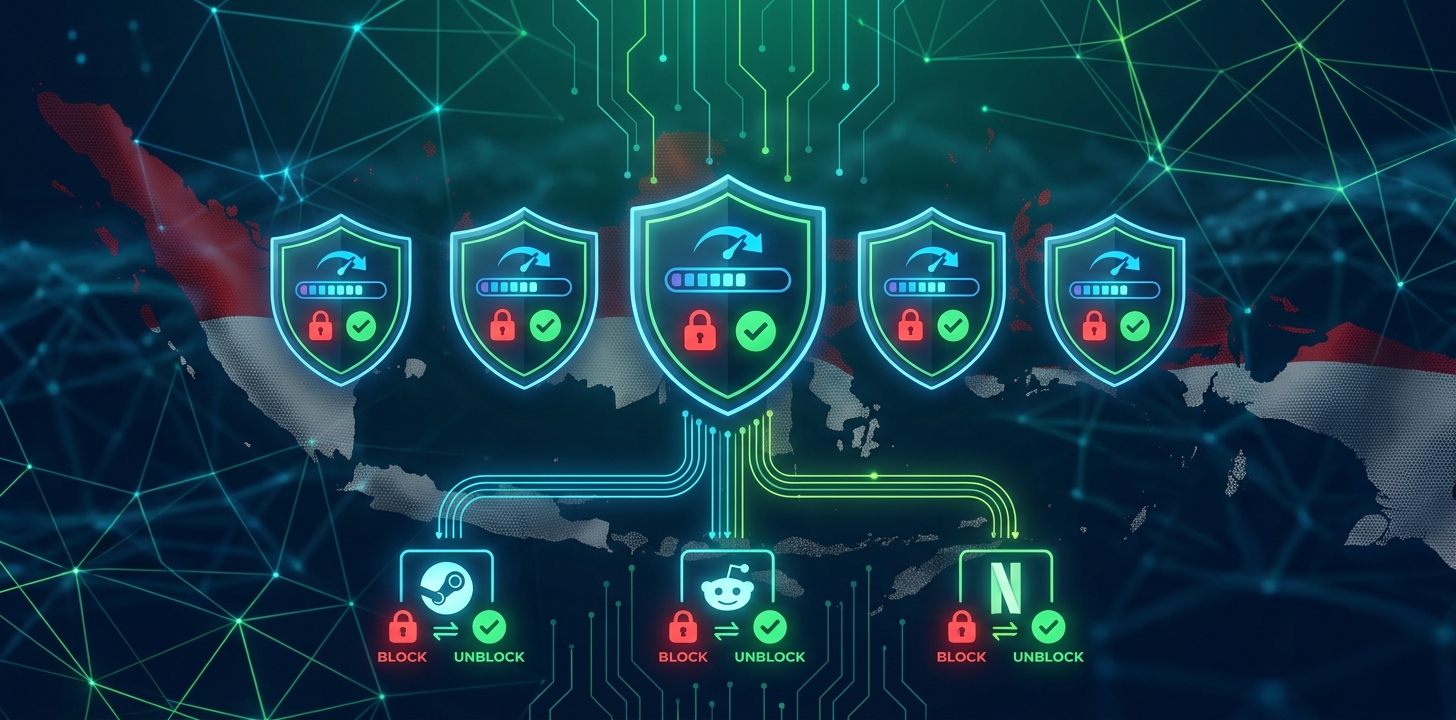 インドネシアでおすすめのVPN5選の比較イメージ
