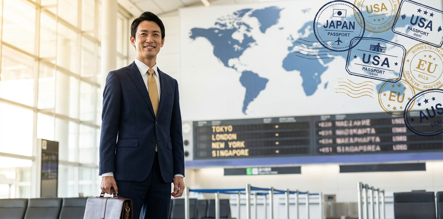 海外赴任経験を転職に活かすイメージ