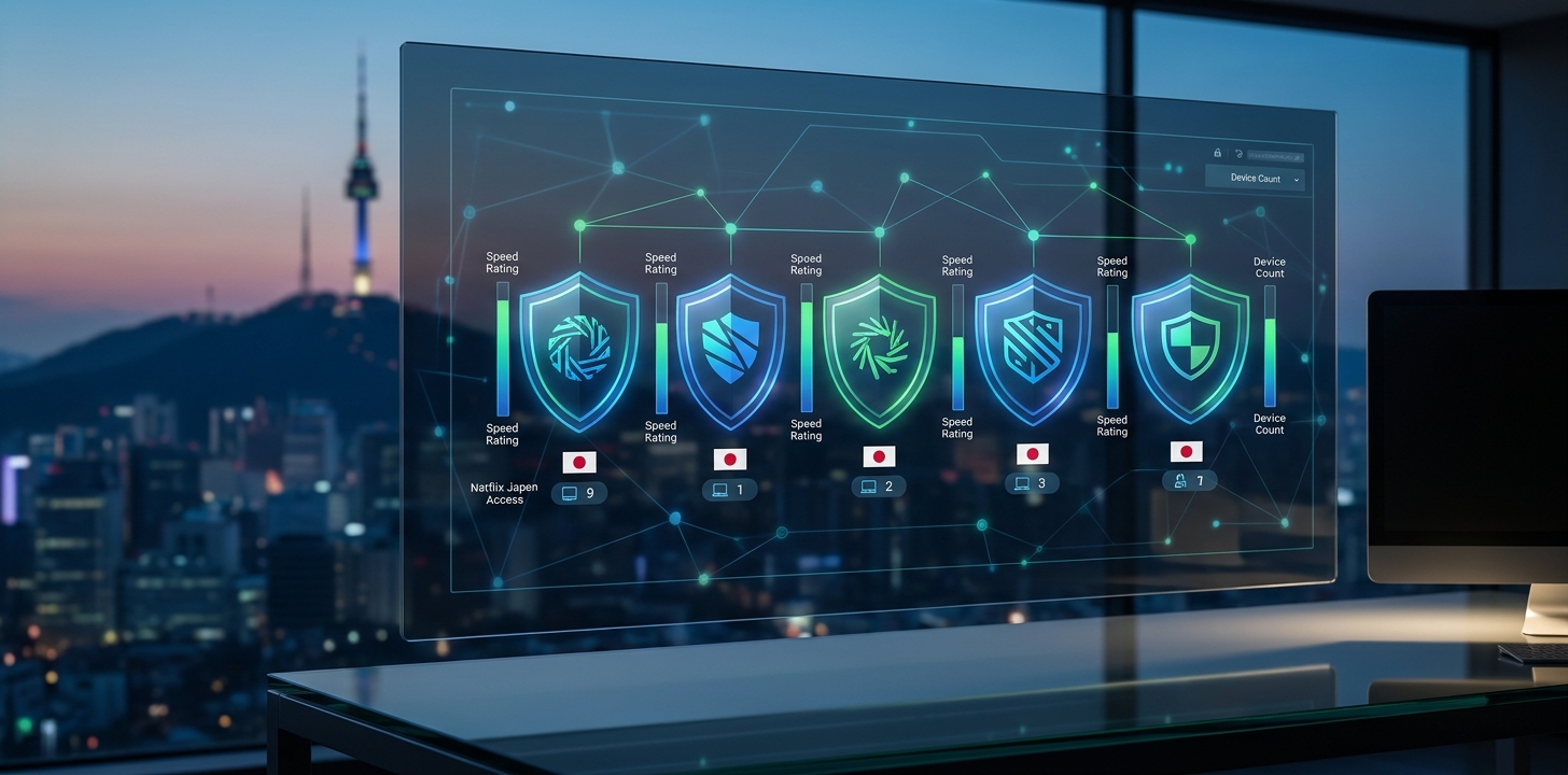 韓国でおすすめのVPN5選の比較イメージ