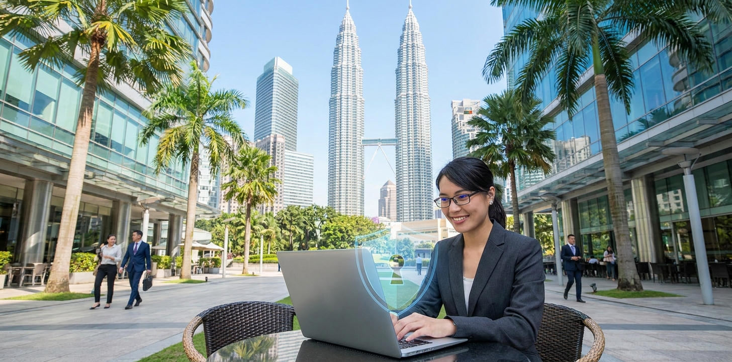 マレーシアでおすすめのVPNを使う駐在員のイメージ