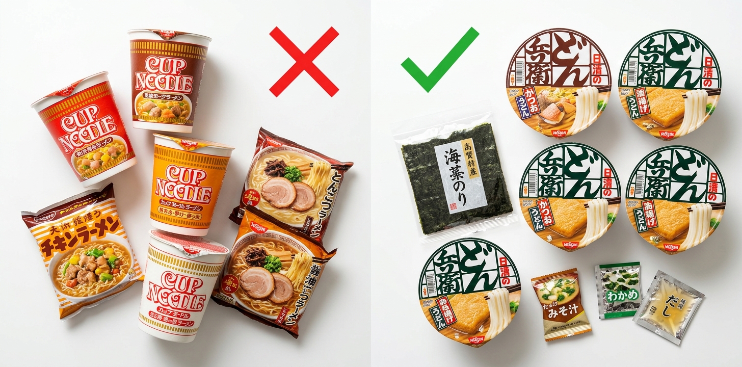 ハワイへ持ち込めるカップ麺と持ち込めないカップ麺