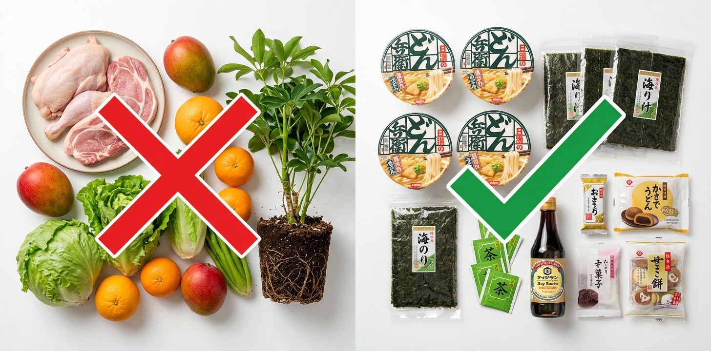 マレーシアへ送れる食品・送れない食品の分類